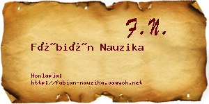 Fábián Nauzika névjegykártya